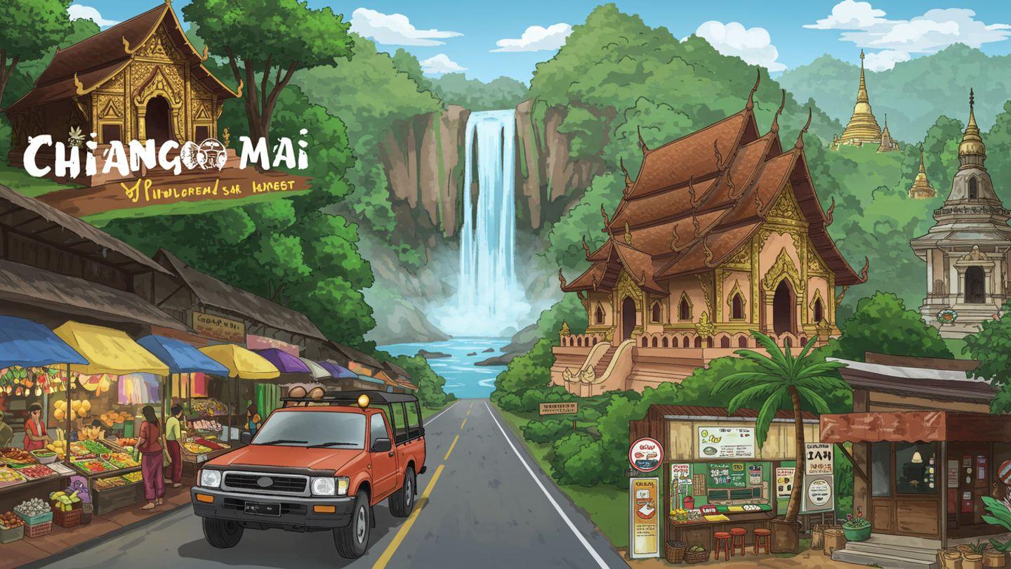 ขับรถเล่นเที่ยวเชียงใหม่ วันเดียวเที่ยวได้รอบ ทั้งตลาด น้ำตก วัด คาเฟ่ พร้อมแนะนำที่เช็คอินมาแรงไม่ควรพลาด!