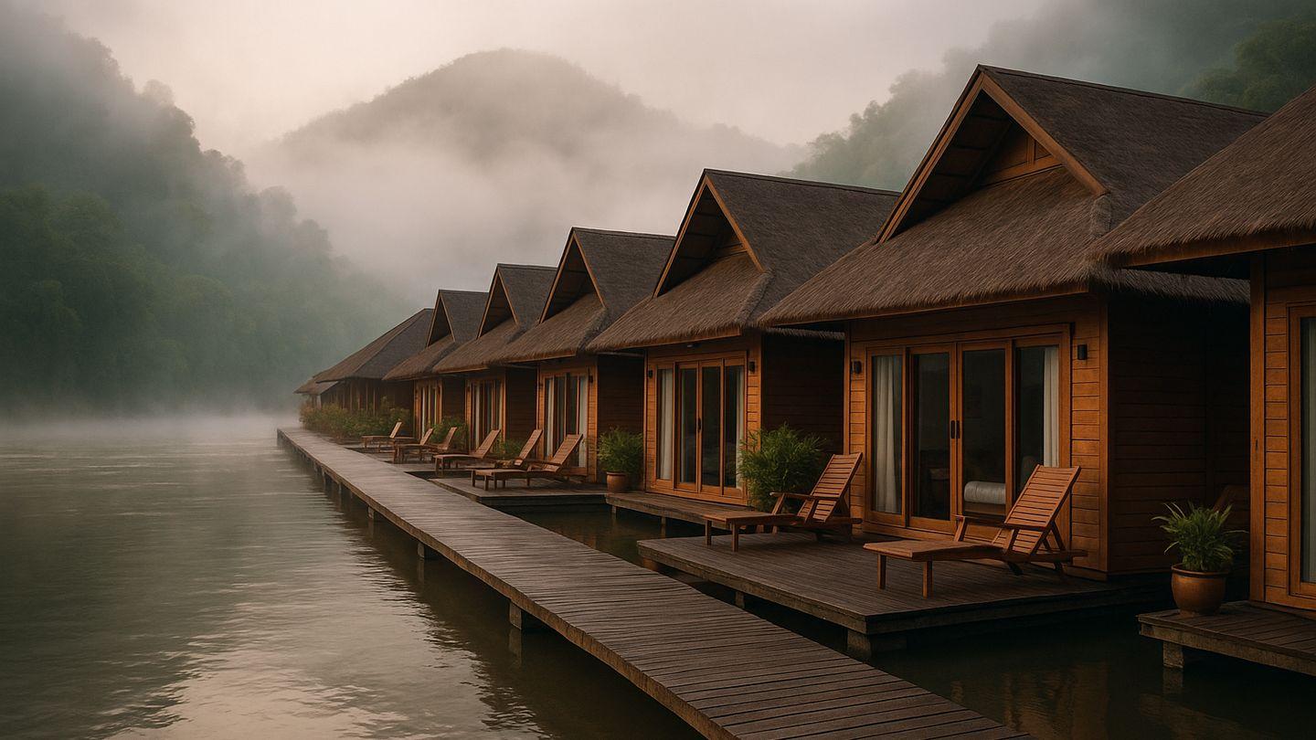 หนีเมืองมานอนแพ! เที่ยวแพริมน้ำเมืองกาญ นอนชิลกลางสายหมอก