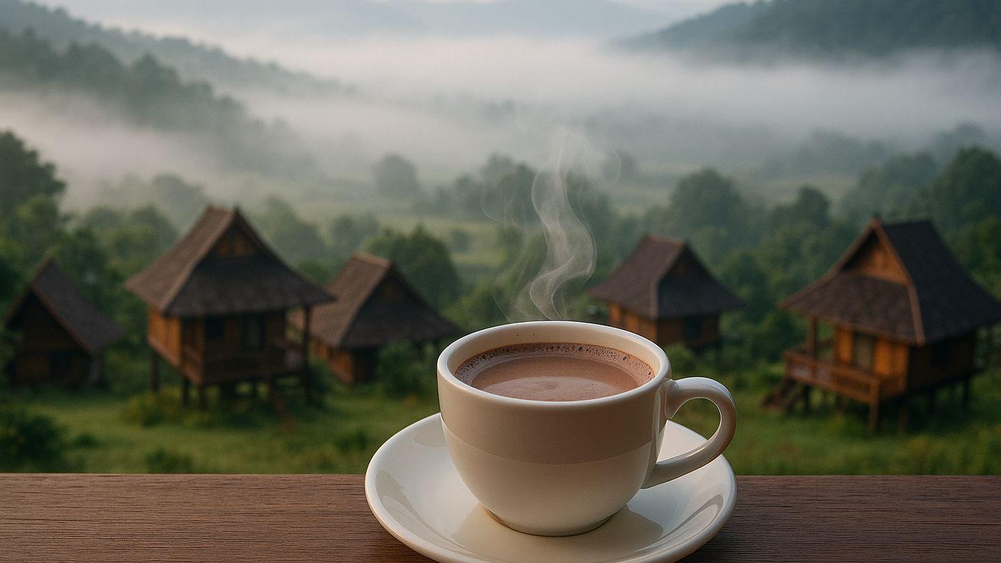 โกโก้ร้อน ๆ กับวิวหมอกยามเช้า ณ 7 โฮมสเตย์น่านอนฟินทั่วไทย 🥹🍵