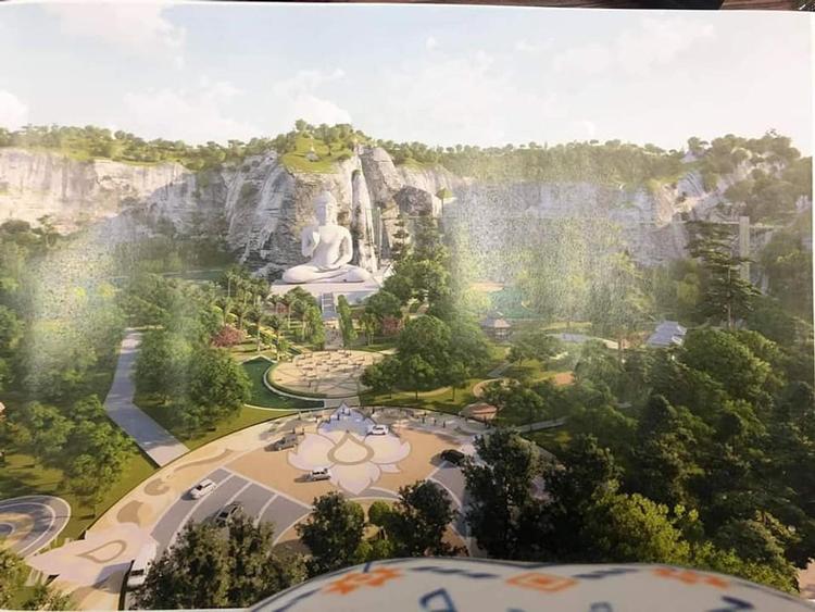 artificial mountain temple