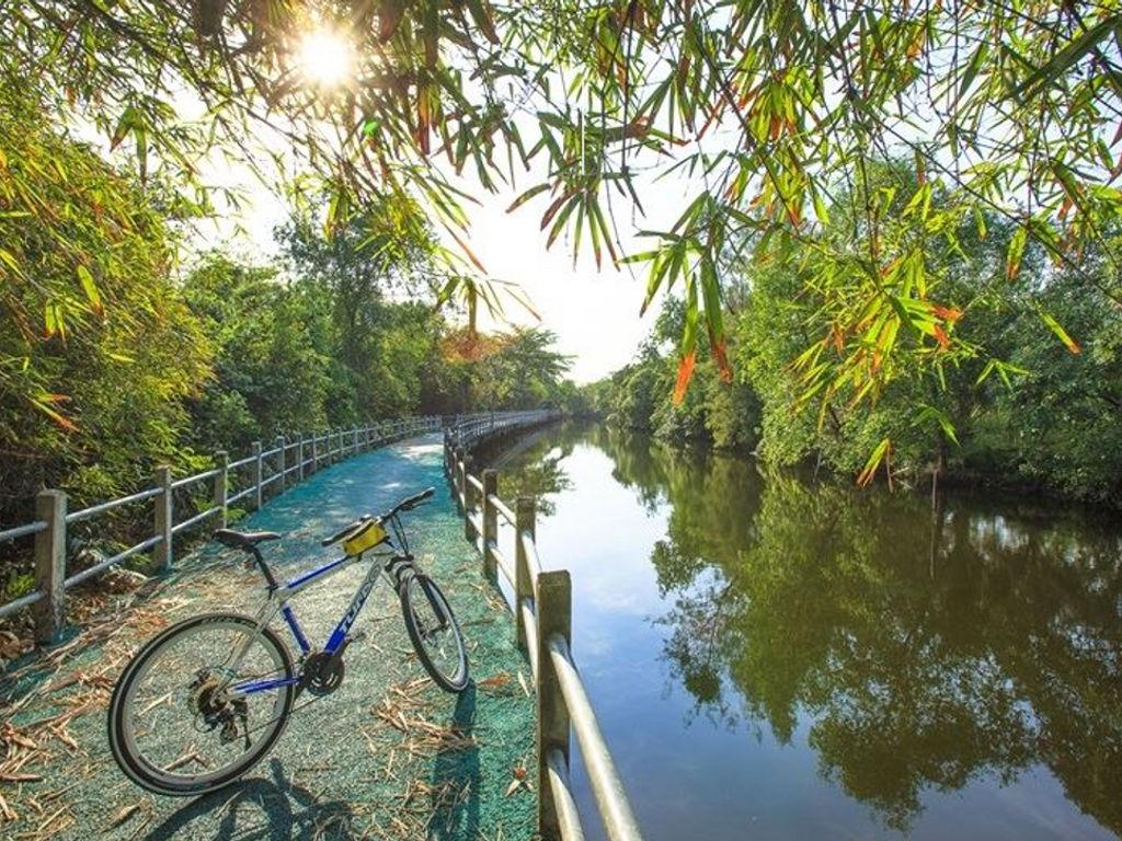 Bicycle path along the canal (Emerald Road)